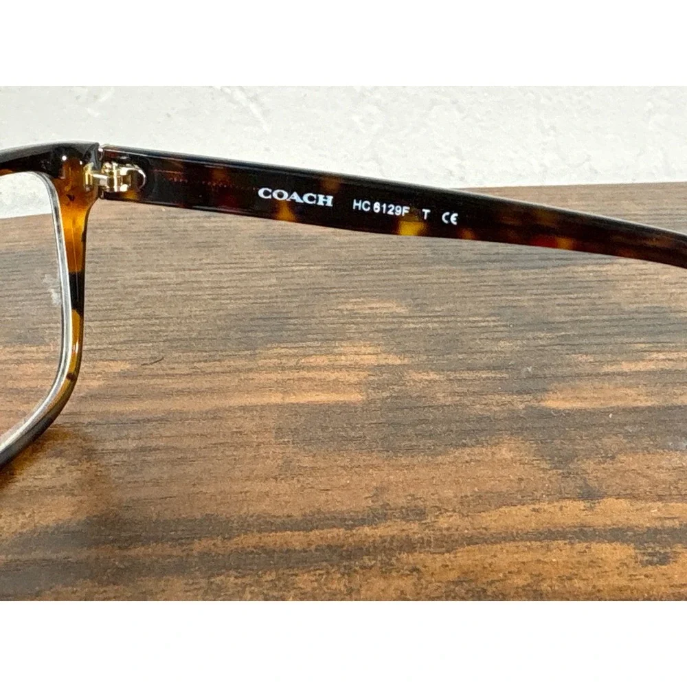 Coach HC 6129F Eyeglasses Black Tortoise Rectangle Frames 54-16-140 HC6129F